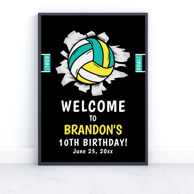 Póster Fun Volleyball Kids Birthday (Subido por el creador)