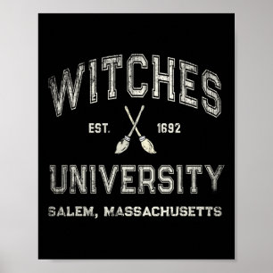 Póster Fun Wiccan WITCHES UNIVERSIDAD Salem Massachusetts