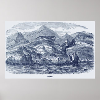 Póster Funchal, Madeira Vintage Print