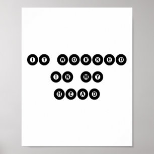 Póster Funcionó En Mi Cabeza - Billiard Pool Player Sport