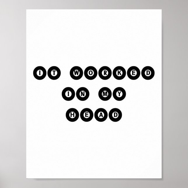 Póster Funcionó En Mi Cabeza - Billiard Pool Player Sport (Frente)
