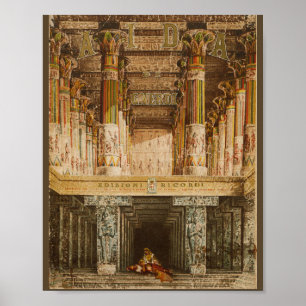 Póster Funda de puntuación vocal de Aïda (1872)