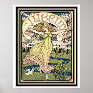 Póster Funda Jugend Art Nouveau 16 x 20