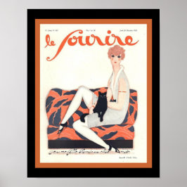Póster Funda Le Sourire French Deco 1928 11x14