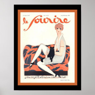 Póster Funda Le Sourire French Deco 1928 11x14