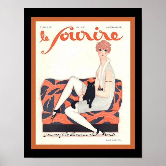 Póster Funda Le Sourire French Deco 1928 11x14 (Frente)