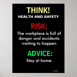 Póster Fundadosa Oficina de Salud y Seguridad Rótulo y Po