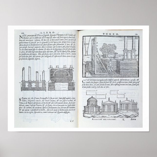 Póster Fundamentos colgantes, de 'Della Architettura', pu (Frente)