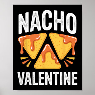 Póster Funday Nacho San Valentín Comida Chips Dip Chiste 