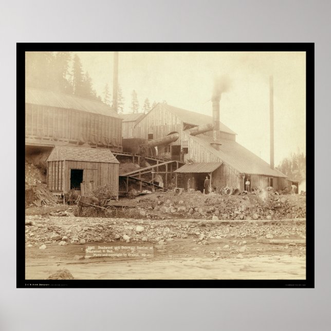 Póster Fundición Deadwood & Delaware SD 1891 (Frente)