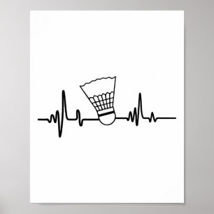 Póster Fundido Heartbeat Badminton Shuttle Sports