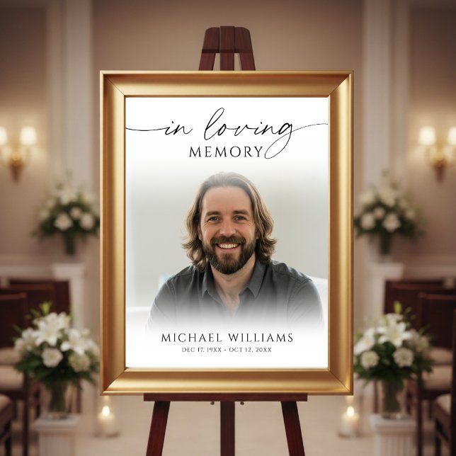 Póster FÚNEBRE MODERNO EN MEMORIA AMADA Foto de Bienvenid (Subido por el creador)