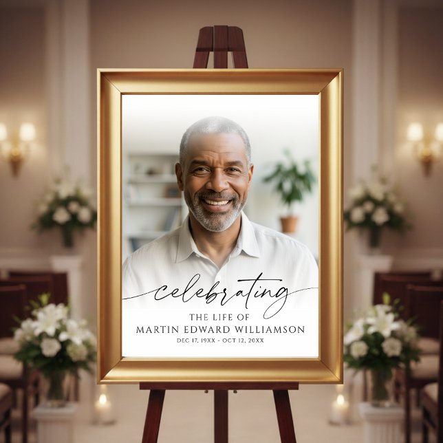 Póster Funeral Celebration of Life Photo Memorial (Subido por el creador)