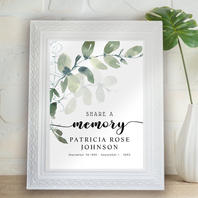 Póster Funeral Compartir un Rótulo de memoria Eucalyptus (Subido por el creador)