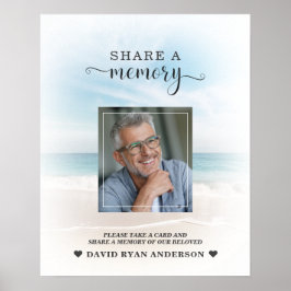 Póster Funeral con vistas al mar de la playa Comparte un 