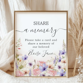 Póster Funeral conmemorativo de Wildflower Meadow compart