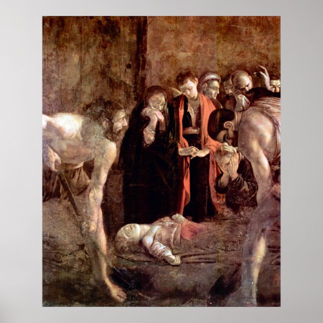 Póster Funeral de Santa Lucía por Caravaggio (Frente)