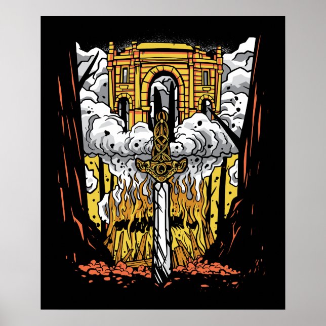 Póster Funeral de Viking (Frente)