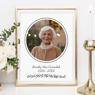 Póster Funeral del Servicio Memorial de Fotos de Ronda mi