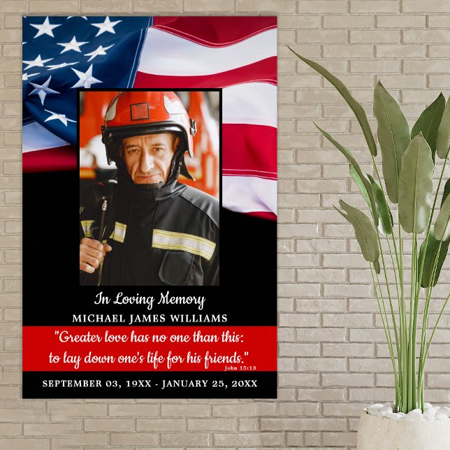 Póster Funeral en Memoria Amorosa Memorial a los Bomberos (Subido por el creador)