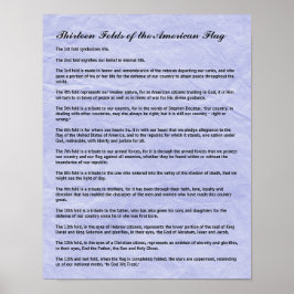 Póster Funeral militar 13 pliegues de la bandera estadoun