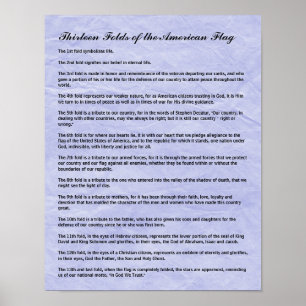 Póster Funeral militar 13 pliegues de la bandera estadoun