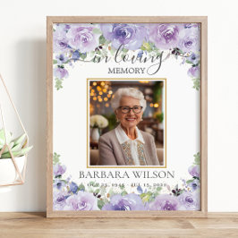 Póster Funeral morado de foto floral de Lilac compartió m