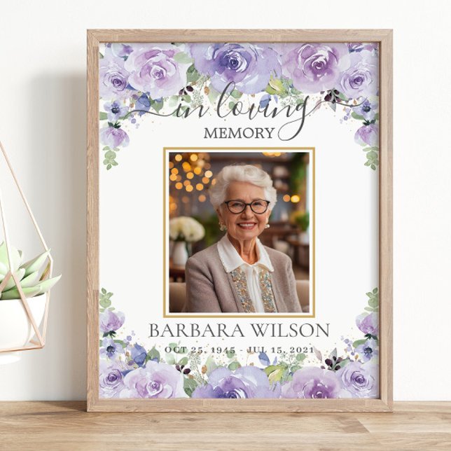 Póster Funeral morado de foto floral de Lilac compartió m (Subido por el creador)
