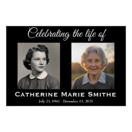 Póster Funeral or Memorial Double Image