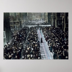 Póster Funeral y servicio conmemorativo RMS Titanic 1912