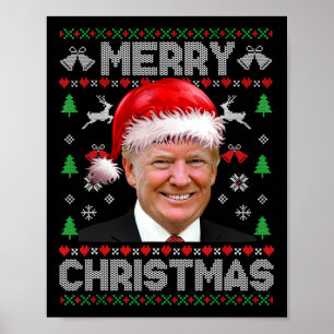 Póster Funeraria familia de Navidad Donald Trump