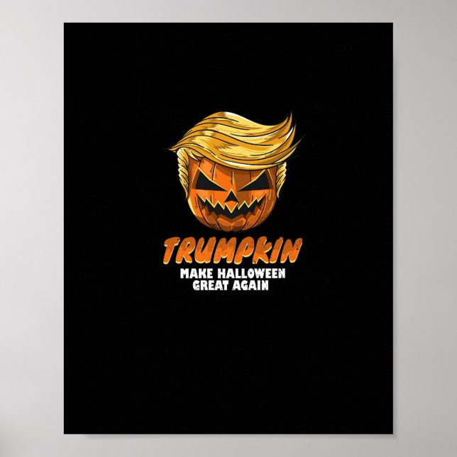 Póster Funeraria Trumpkin hace que Halloween sea grande d (Frente)