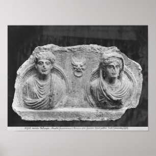 Póster Funerary relief of a couple, from Palmyra, Syria