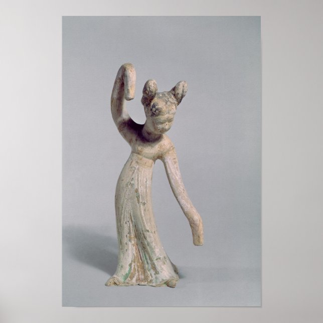 Póster Funerary statue of a dancer, Tang Dynasty (Frente)