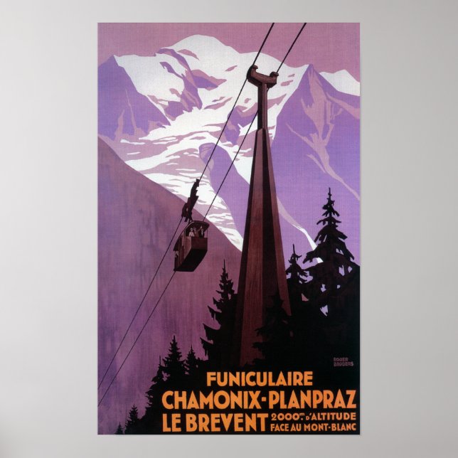 Póster Funicular Railway to Brevent Mt. (Frente)