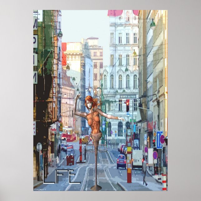 Póster Funky City Life (Frente)