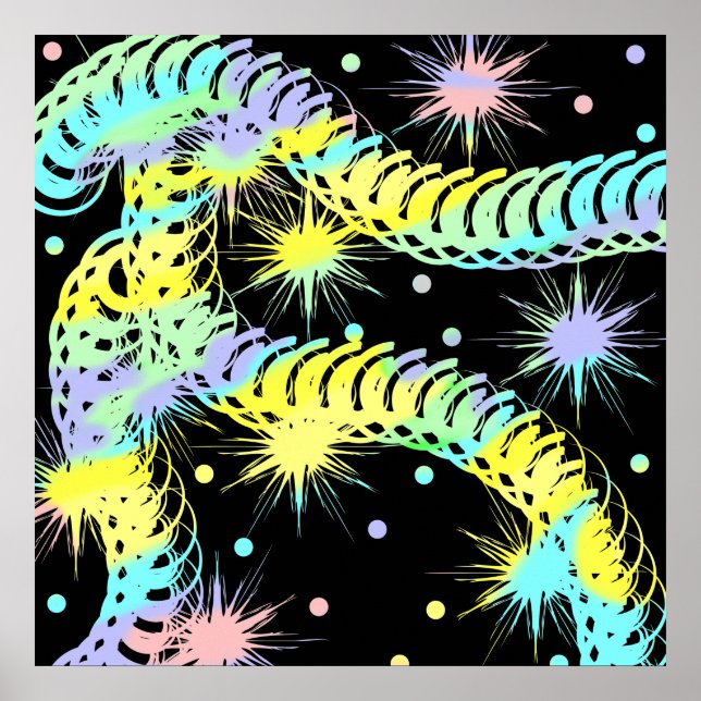 Póster Funky Colorful Poster (Frente)