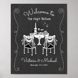 Póster Funky Hand dibujó el ensayo de bienvenida Mesa de 