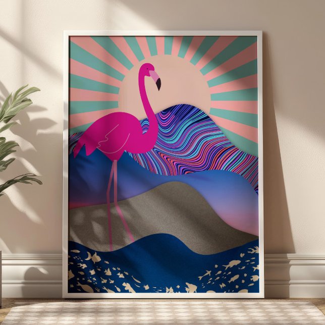 Póster Funky Psicodélico Poster Flamingo (Subido por el creador)