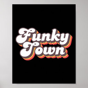 Póster Funky Town Roller Disco Set Retro 70 Costume F