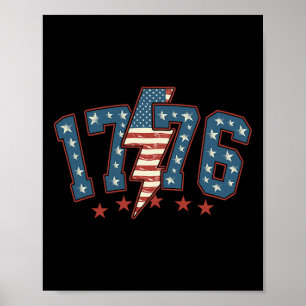 Póster Funny 1776 4 De Julio Hombres De Bandera Estadouni