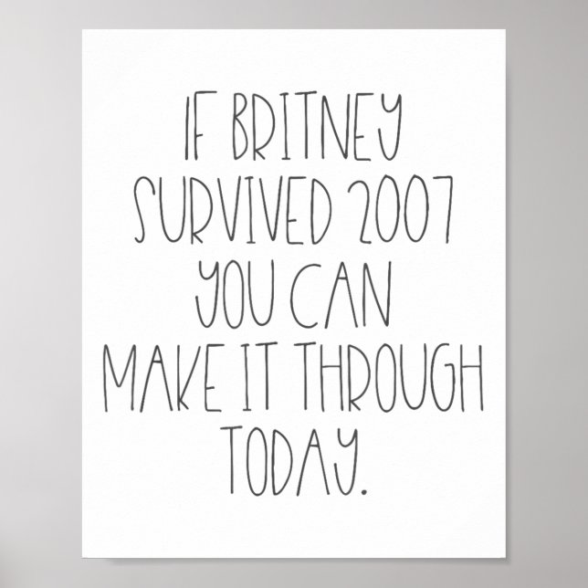 Póster Funny 2007 Britney Motivational  (Frente)