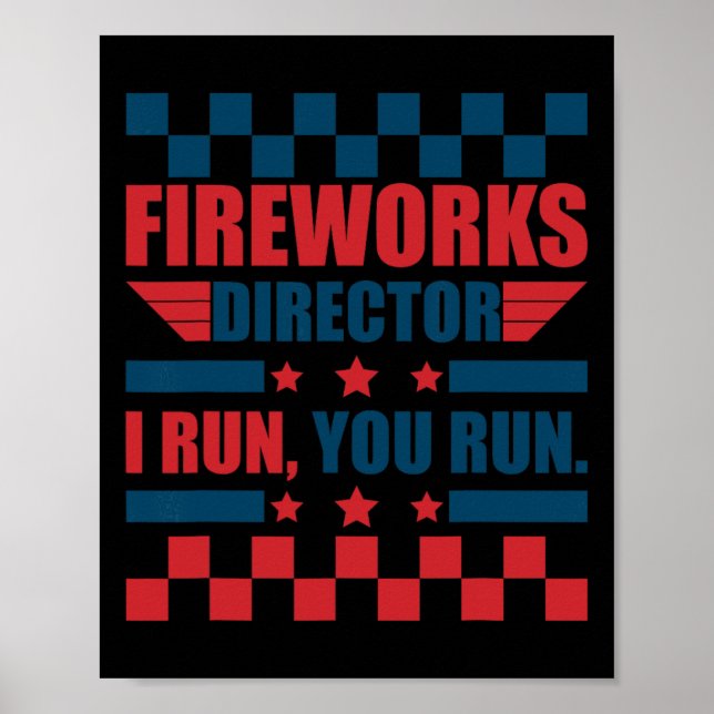 Póster Funny 4 De Julio Director De Fuegos Artificiales T (Frente)