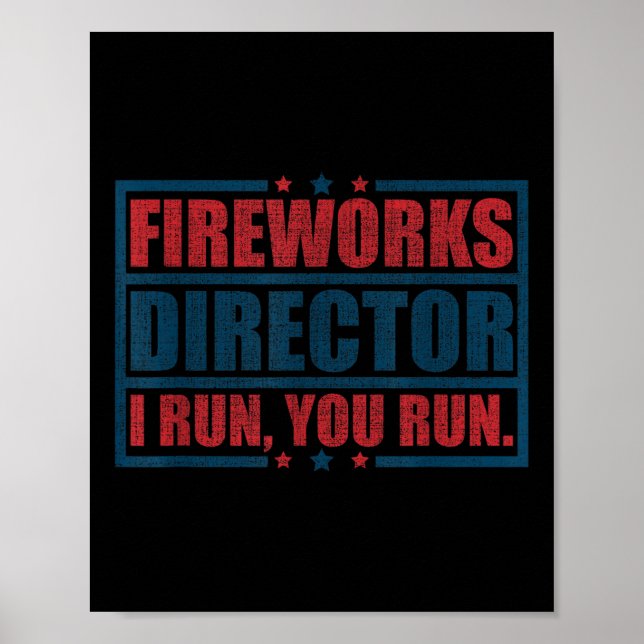 Póster Funny 4 De Julio Director De Fuegos Artificiales T (Frente)