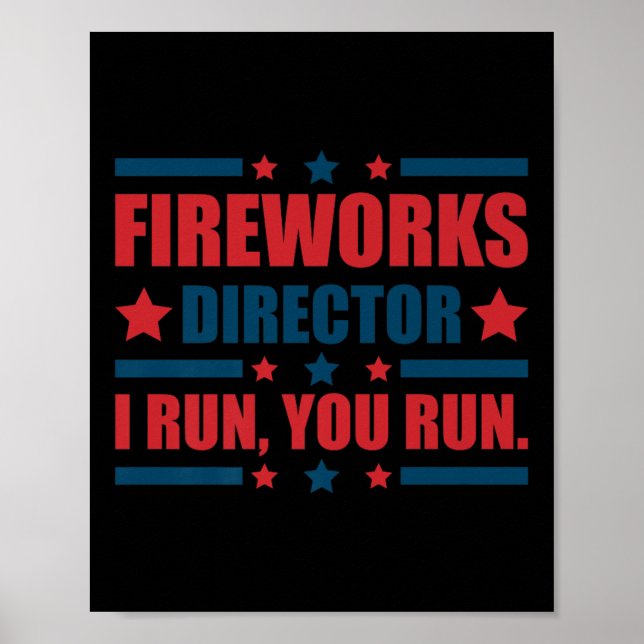 Póster Funny 4 De Julio Director De Fuegos Artificiales T (Frente)