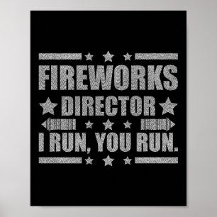 Póster Funny 4 De Julio Director De Fuegos Artificiales T