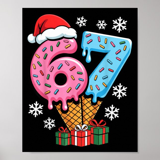 Póster Funny 67 Christmas Meme Ice Cream 67  (Frente)