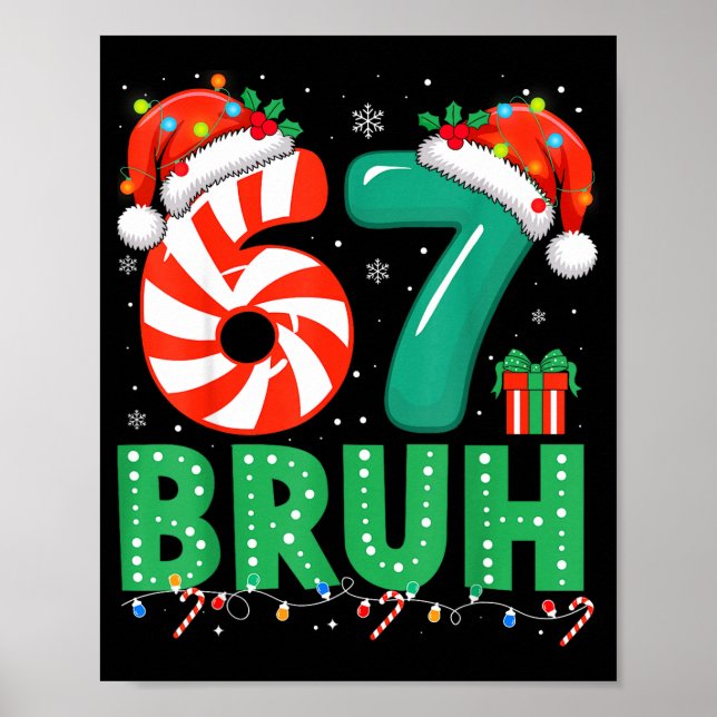 Póster Funny 67 Christmas Pajama Xmas Six Seven Meme 6-7  (Frente)