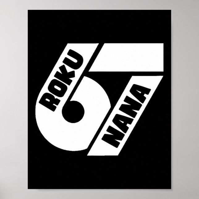 Póster Funny 67 Japanese Meme Roku Nana Graphic Design  (Frente)