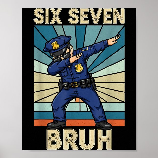 Póster Funny 67 Meme 6 7 Six Seven Liceman Lice Officer R (Frente)